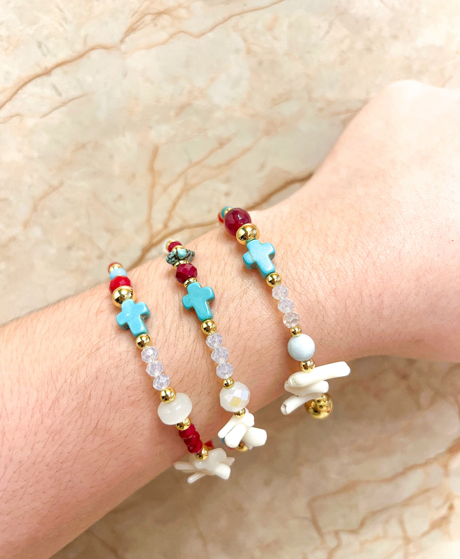 Protection Assorted Charms Elastic Bracelets