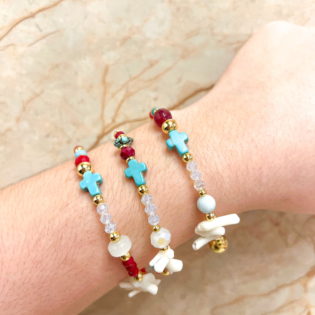 Protection Assorted Charms Elastic Bracelets