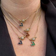 Shiny Little Colorful Hearts Adjustable Necklace