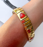 Load image into Gallery viewer, Brazalete Acero con Estilo de Cerezas y Fresas
