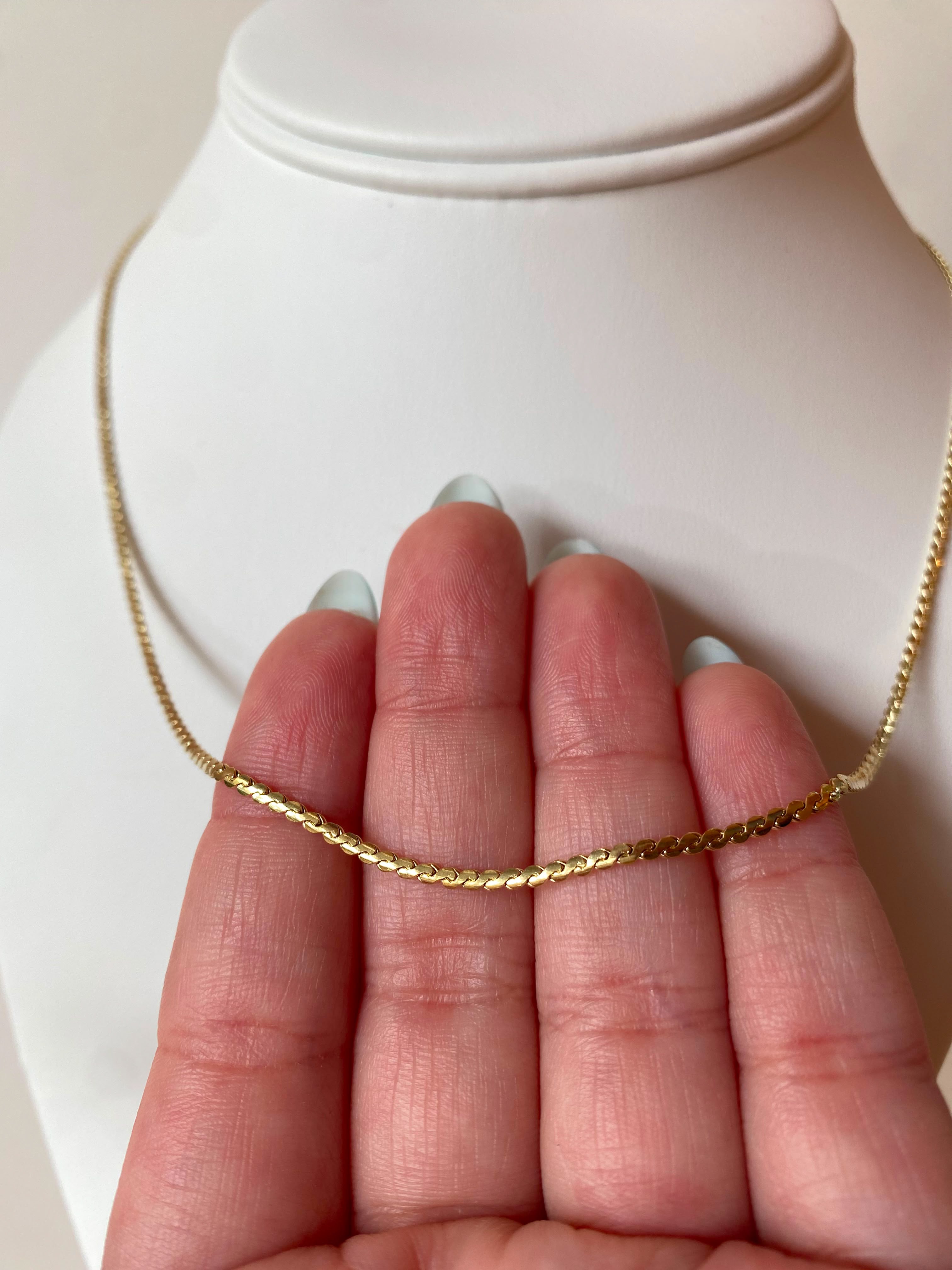 Plain Golden Rigid Style Chain
