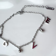 Love Silver Anklet