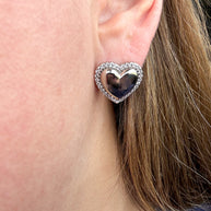 Aretes Corazon Silver Cristales