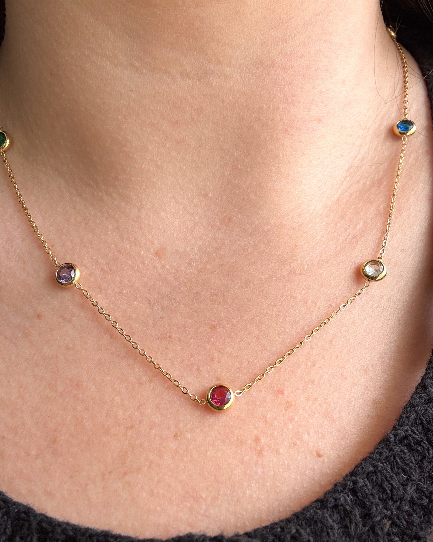 Multicolor Shiny Crystal Necklace