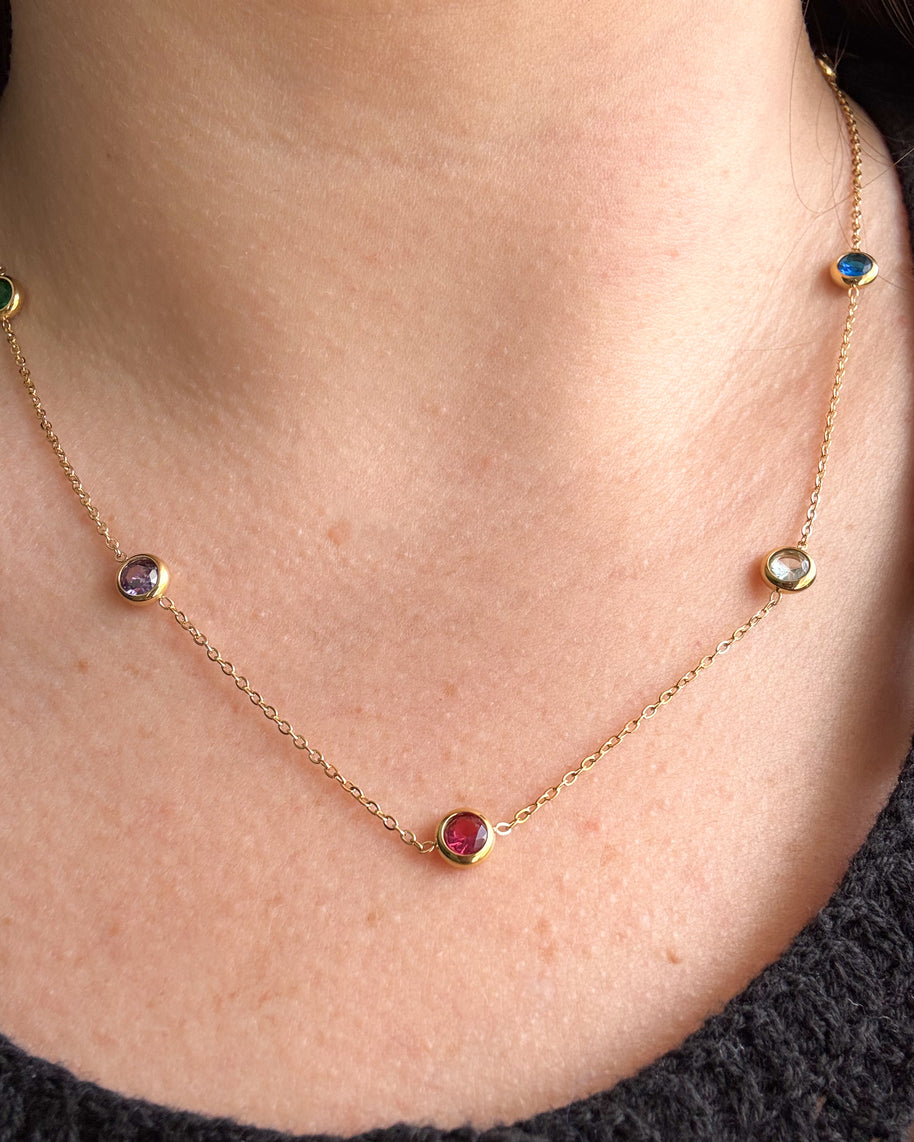 Multicolor Shiny Crystal Necklace