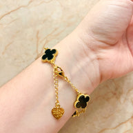 Black & White Clover Bracelets