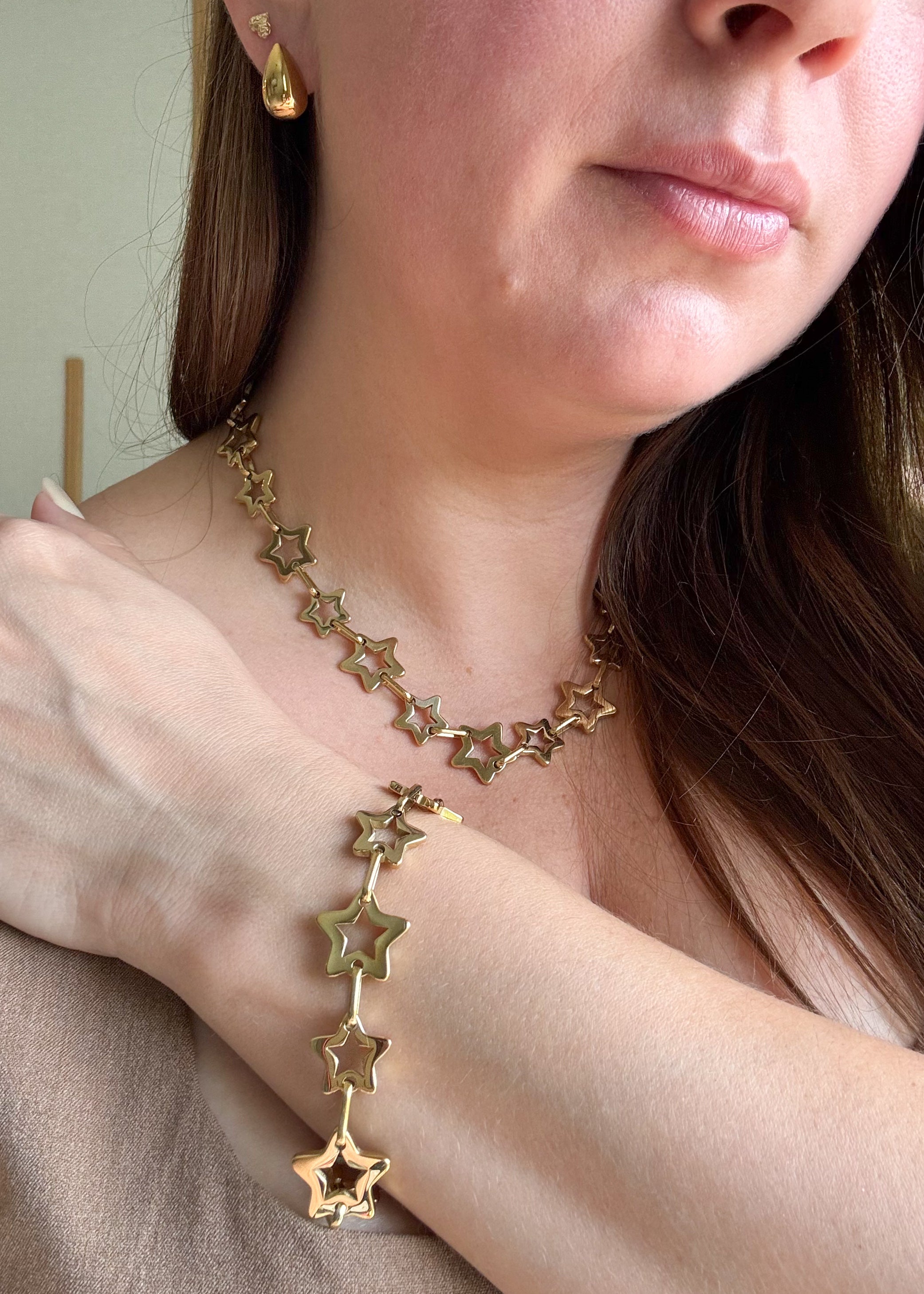 Golden Stars ⭐️ Necklace & Bracelet