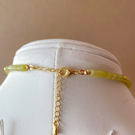Golden Sun in a Serpentine Jade Necklace