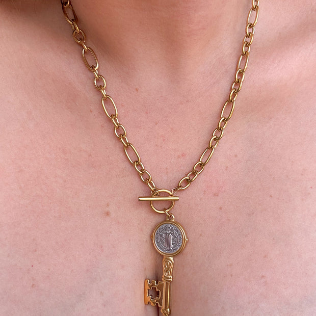 Cadena Acero Llave de San Benito Abad