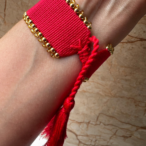 Pulsera Ajustable DIOS Roja