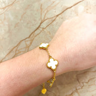 Black & White Clover Bracelets