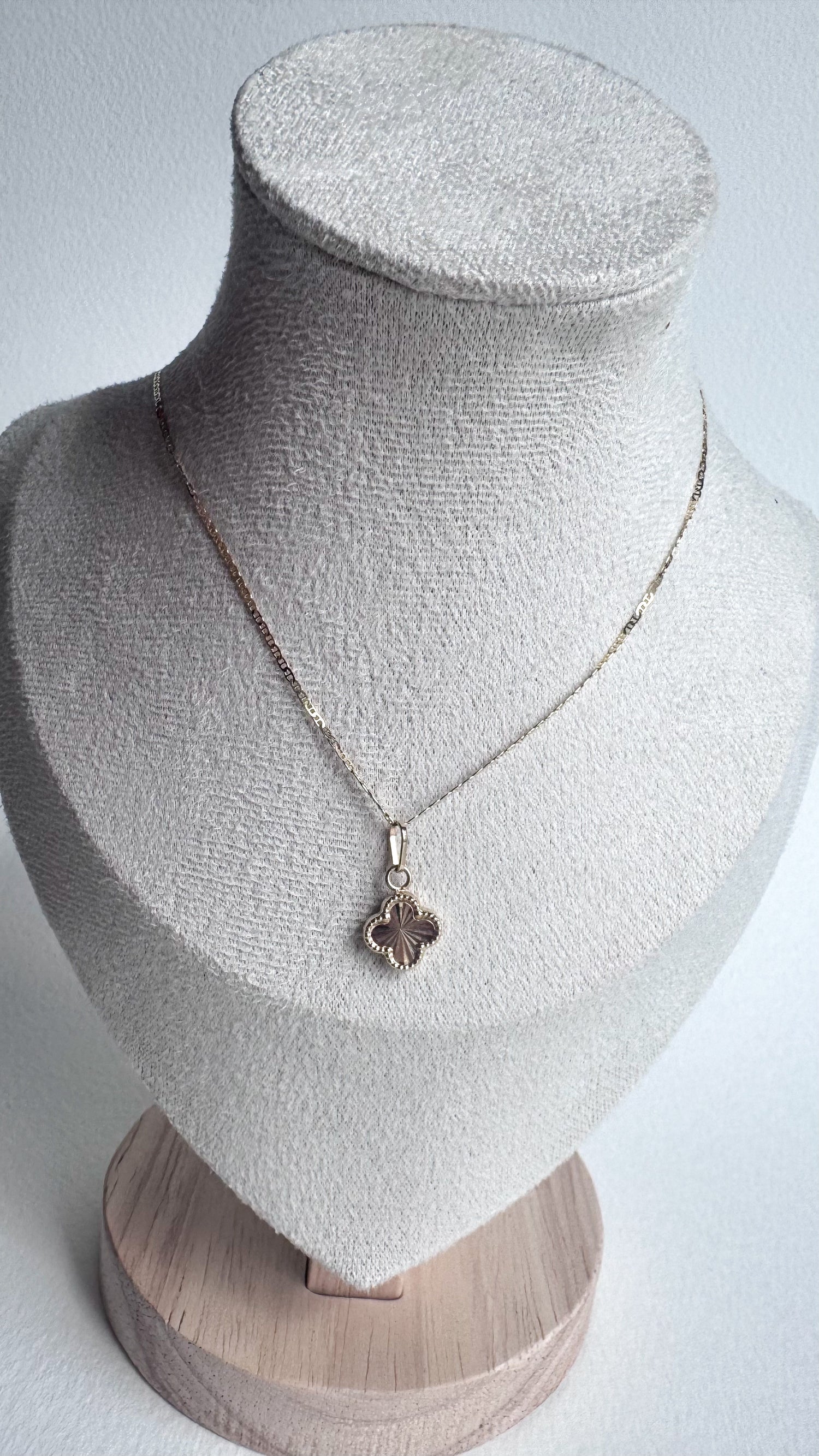 Golden Clover Mirror Style Chain or Charm - 18K Solid Gold