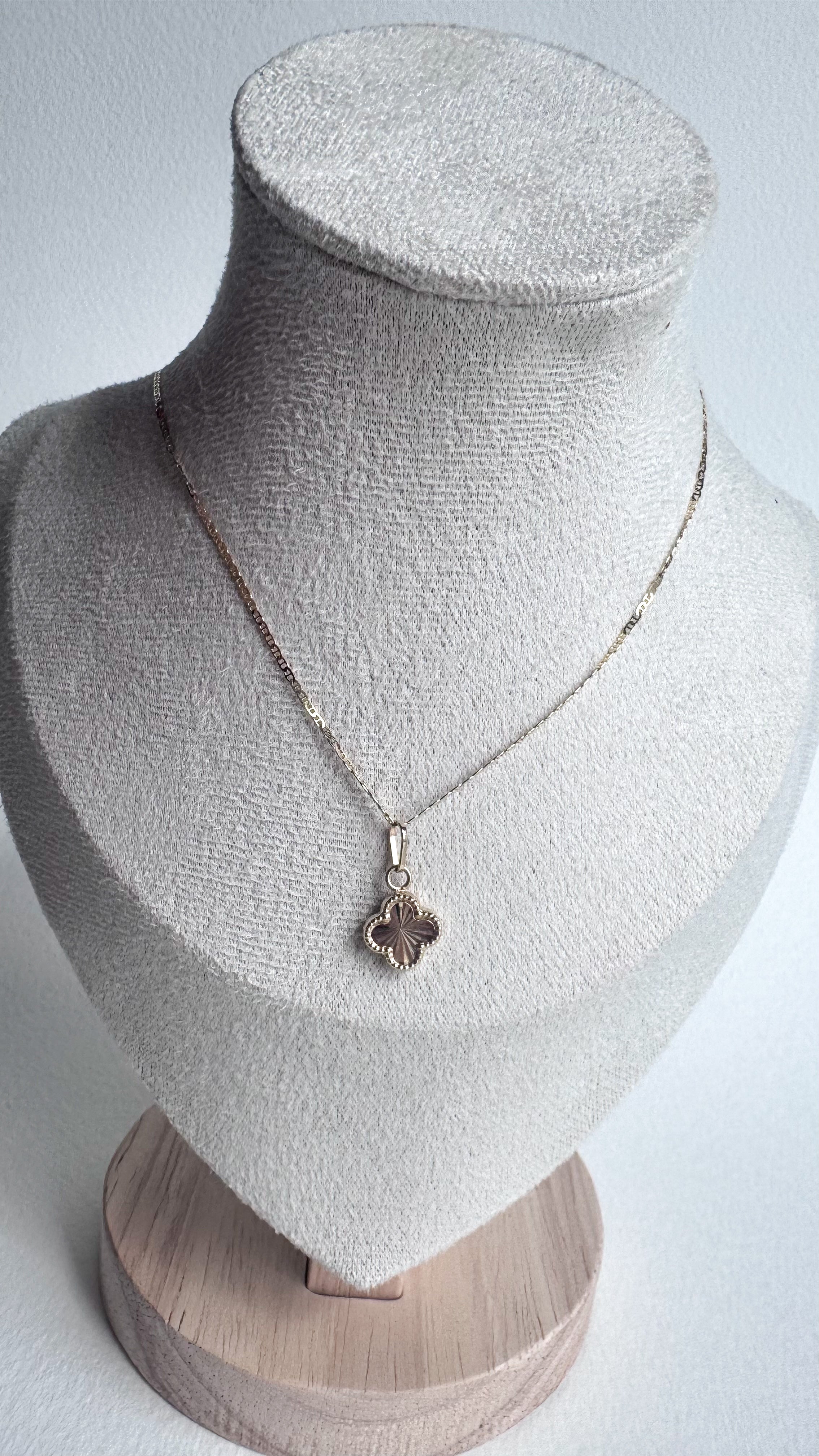 Golden Clover Mirror Style Chain or Charm - 18K Solid Gold