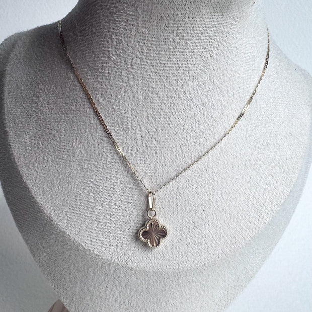 Golden Clover Mirror Style Chain or Charm - 18K Solid Gold