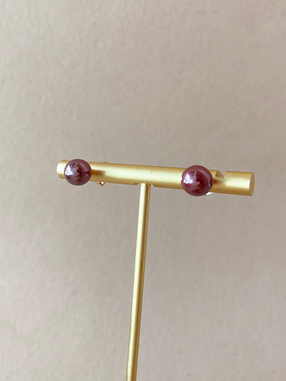 Red Ball Earrings