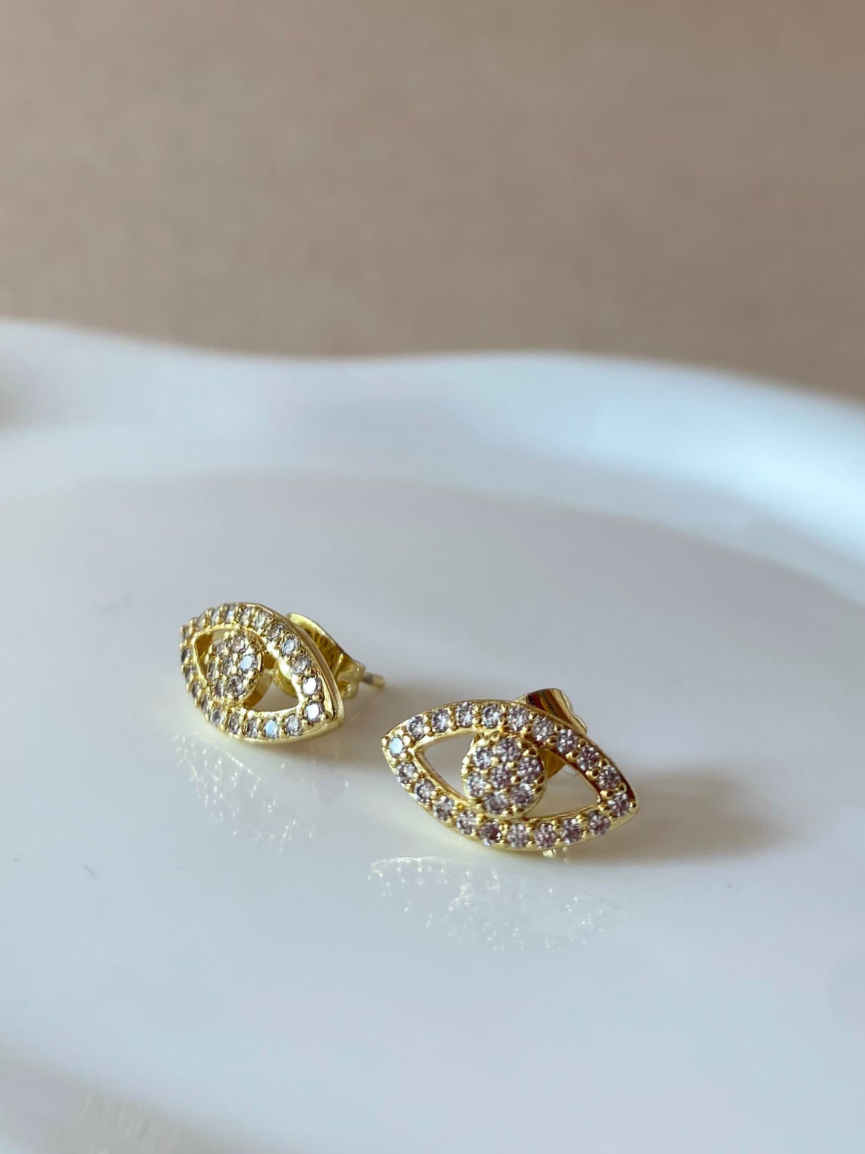 Evil Eye 🧿 Crystal Style Topito Earrings