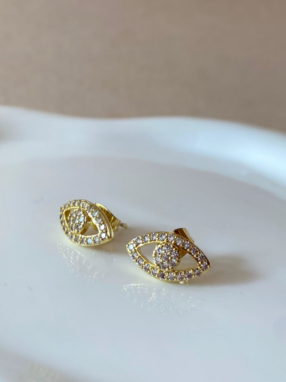 Evil Eye 🧿 Crystal Style Topito Earrings