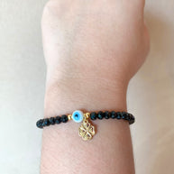 Adjustable Blanck and White Protection Charms Bracelets