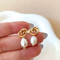 Golden Pearls Style Earrings