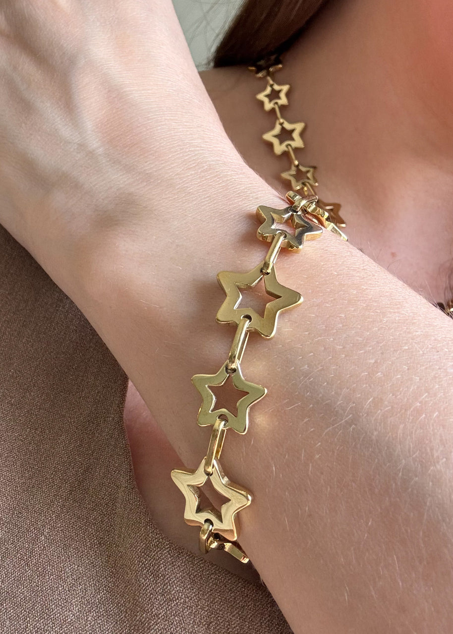 Golden Stars ⭐️ Necklace & Bracelet
