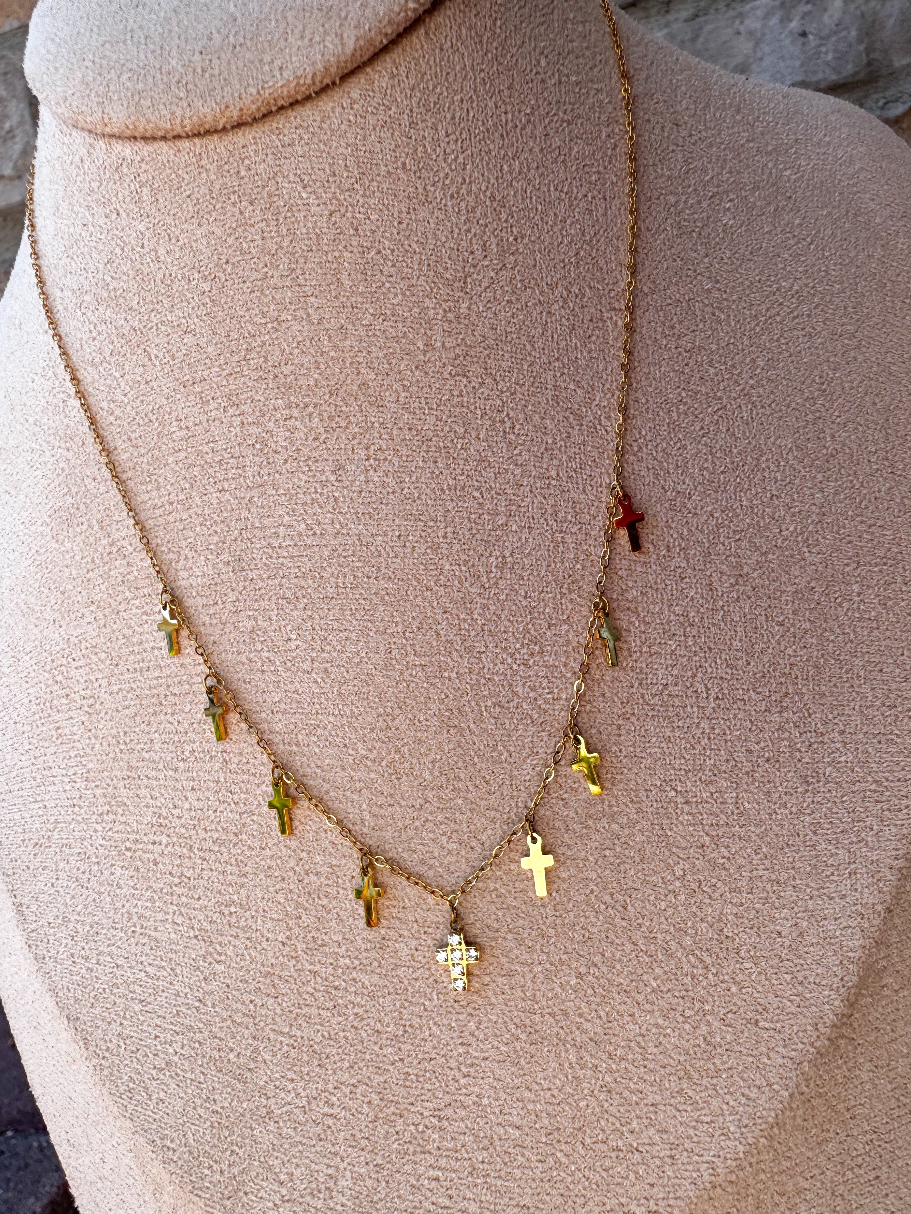 Mini Crosses Steel Chain