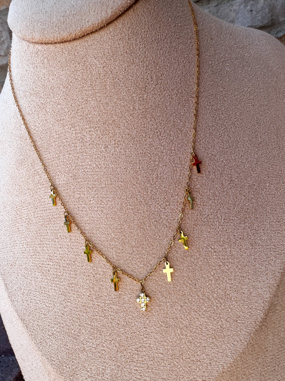 Mini Crosses Steel Chain