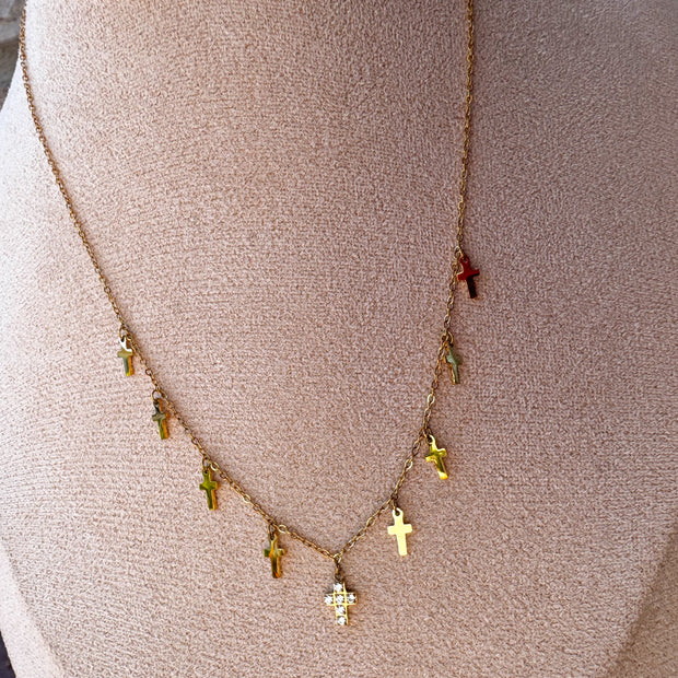 Mini Crosses Steel Chain