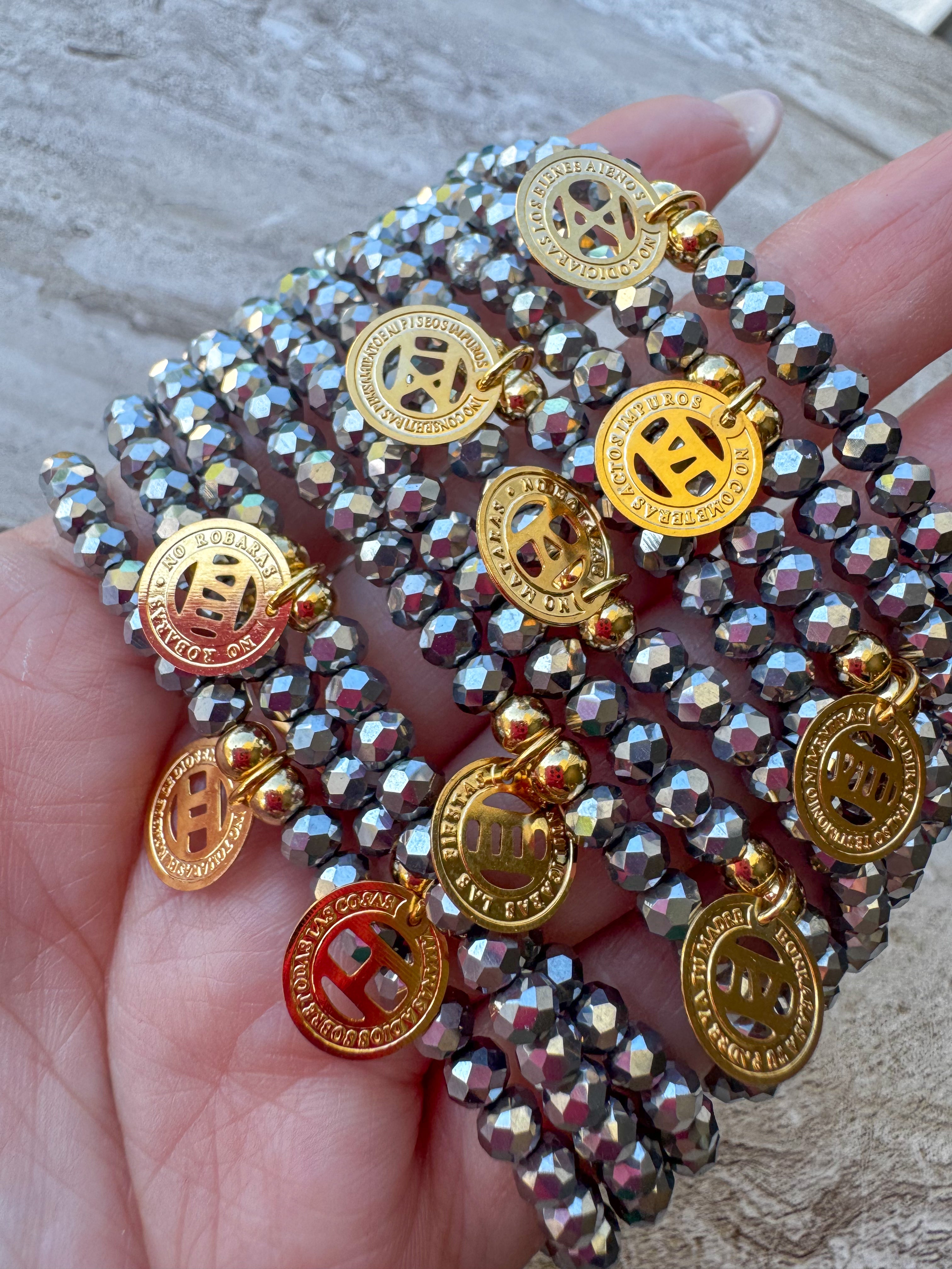 Set De Mandamientos Silver