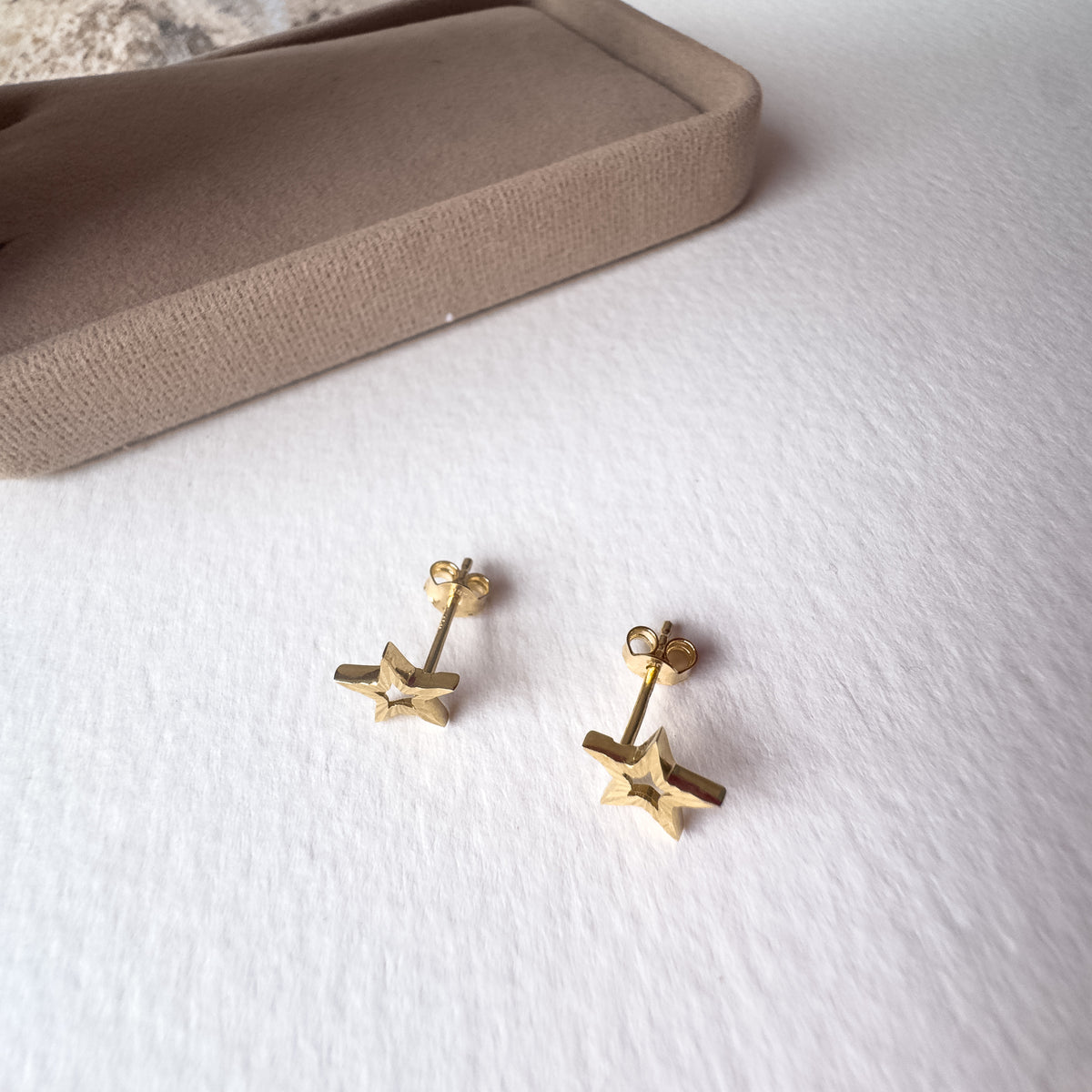 Stars Topitos 18K Solid Gold Earrings