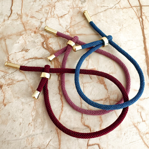 Pulseras Ajustables Plain Colores Oscuros