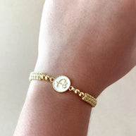White Faith & Beige Adjustable Thread Bracelet