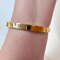 Bangle Move Thick Golden Steel Bracelet