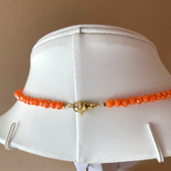 Orange Crystals Necklace and Bracelet Set