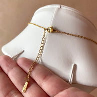White Mother of Pearl Clover Steel Necklace