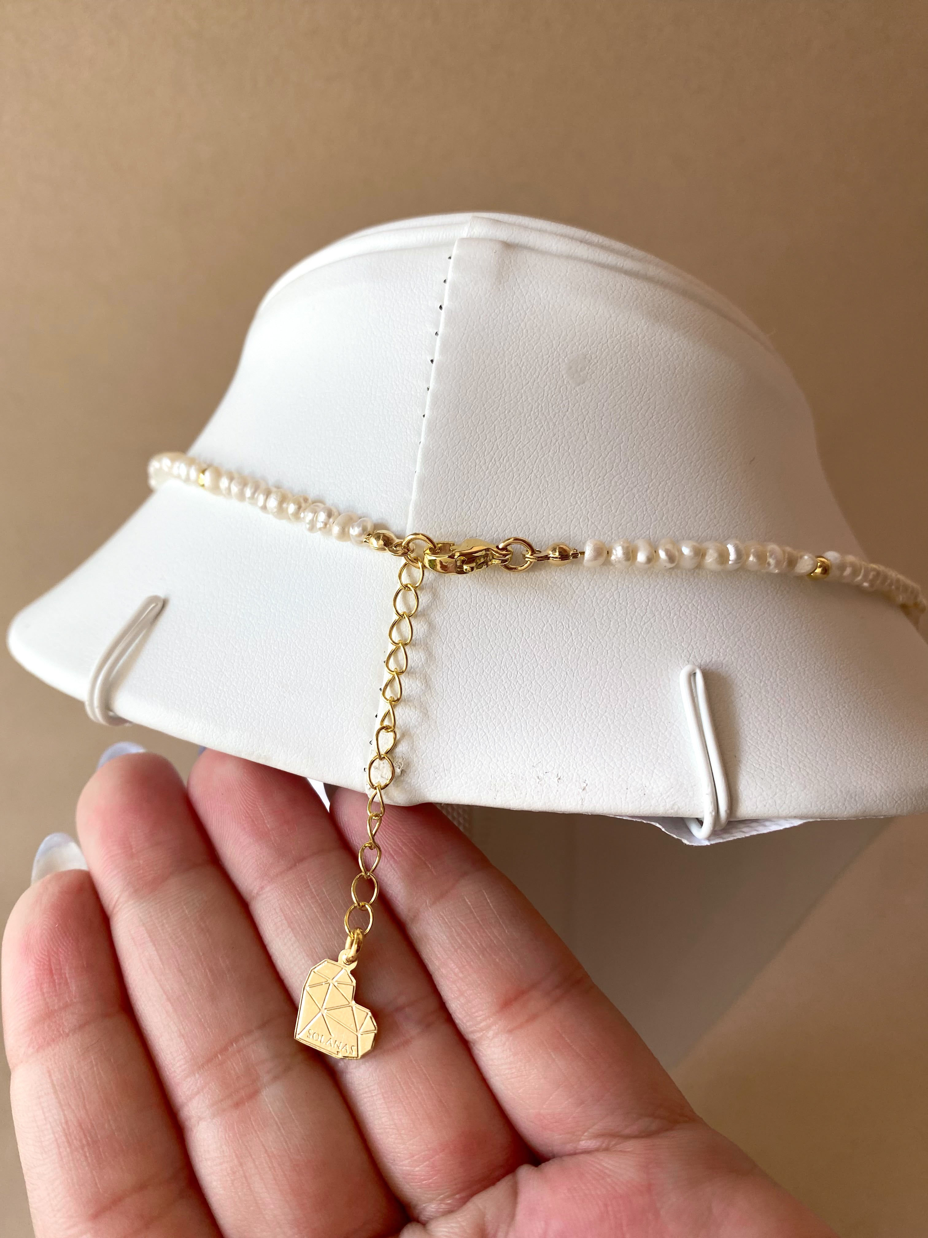 Little Pearls and Golden Balls Pattern Necklace