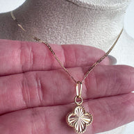 Golden Clover Mirror Style Chain or Charm - 18K Solid Gold