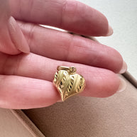 Medium Heart 14K Solid Gold Charm