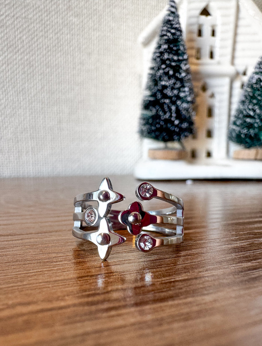 Gold & Silver 3 Layers Steel Rings