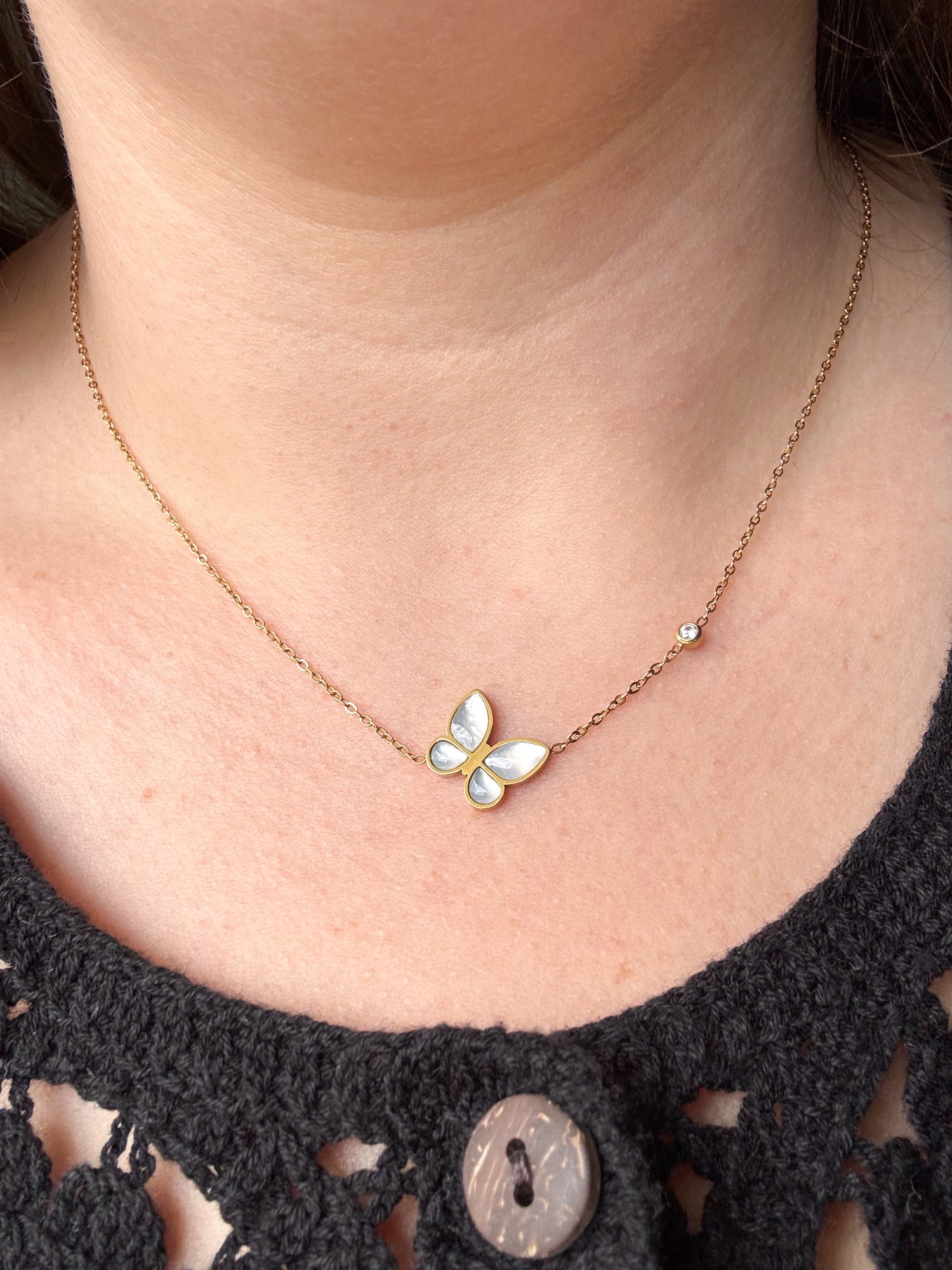 Butterfly 🦋 Mother of Pearl Necklace