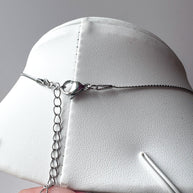 Silver Crystal Cross Steel Necklace