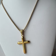 Golden Cross Men Necklace