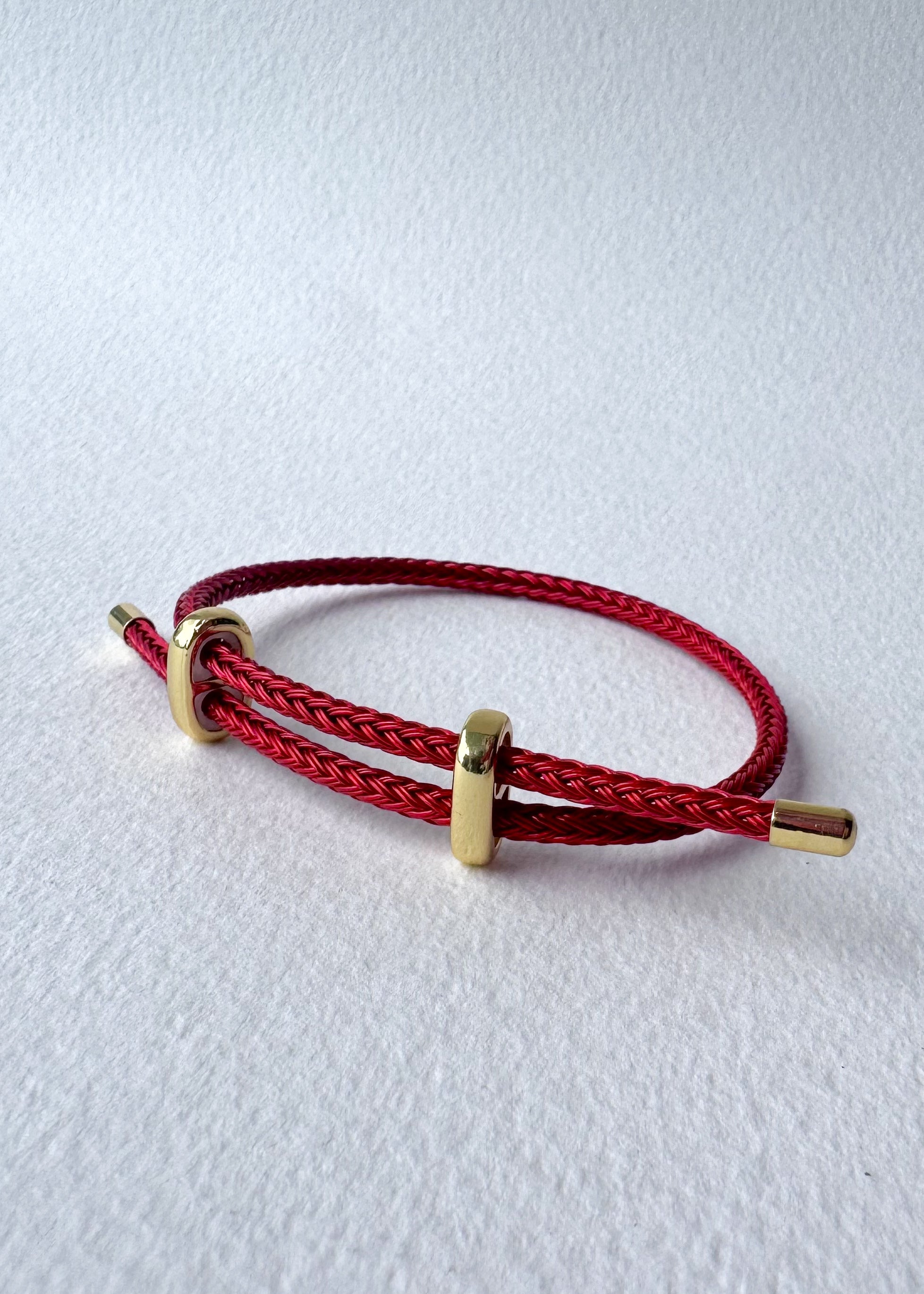Pink, Black and Red Adjustable Leather Bracelets