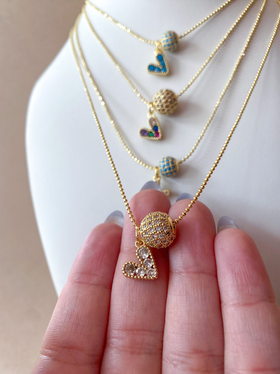 4 Style Hearts and Cross Adjustable Necklaces