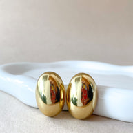 Golden Steel Drop Big Shape Earrings