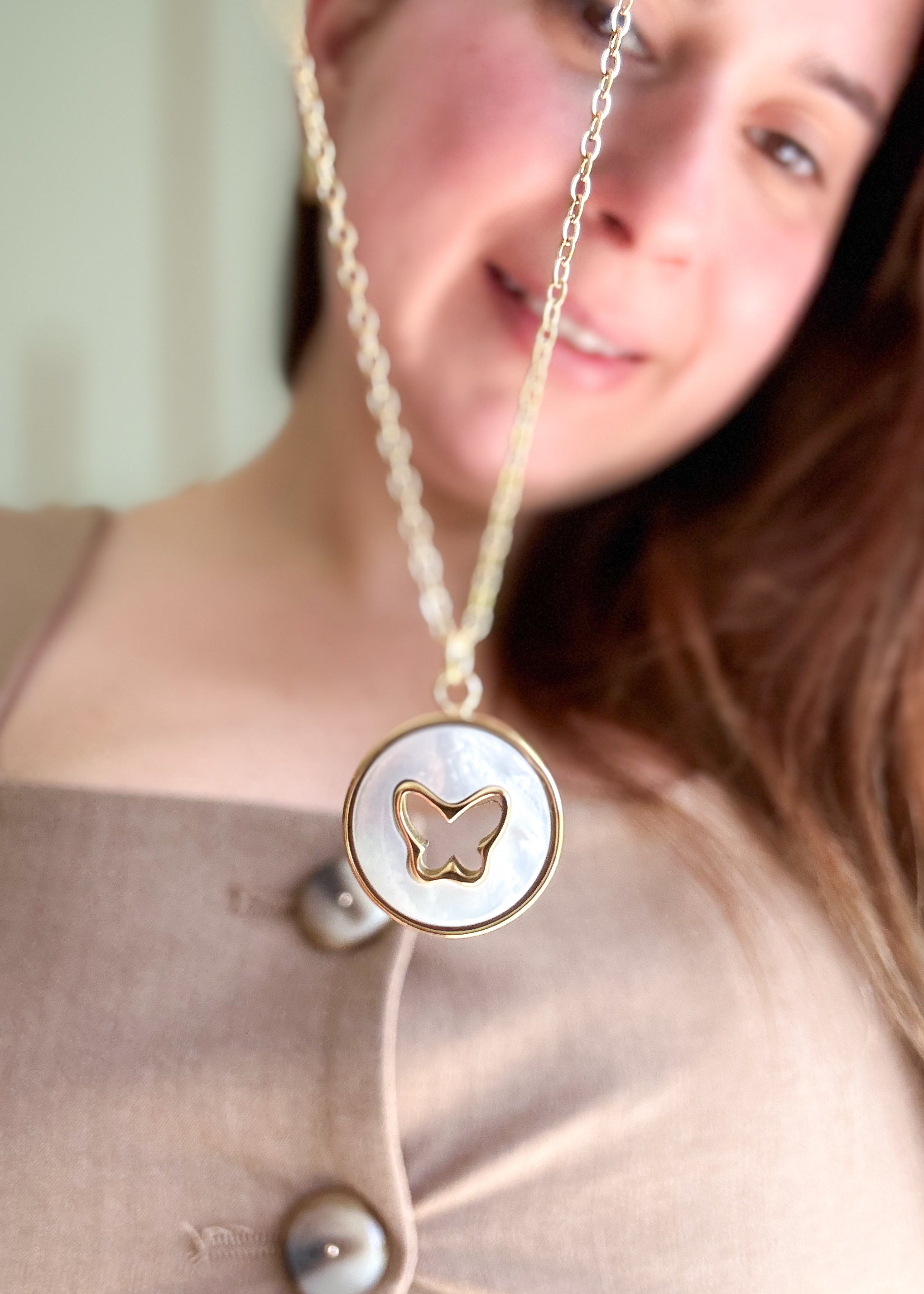 Mother of Pearl butterfly 🦋 Necklace