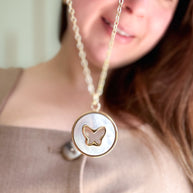 Mother of Pearl butterfly 🦋 Necklace