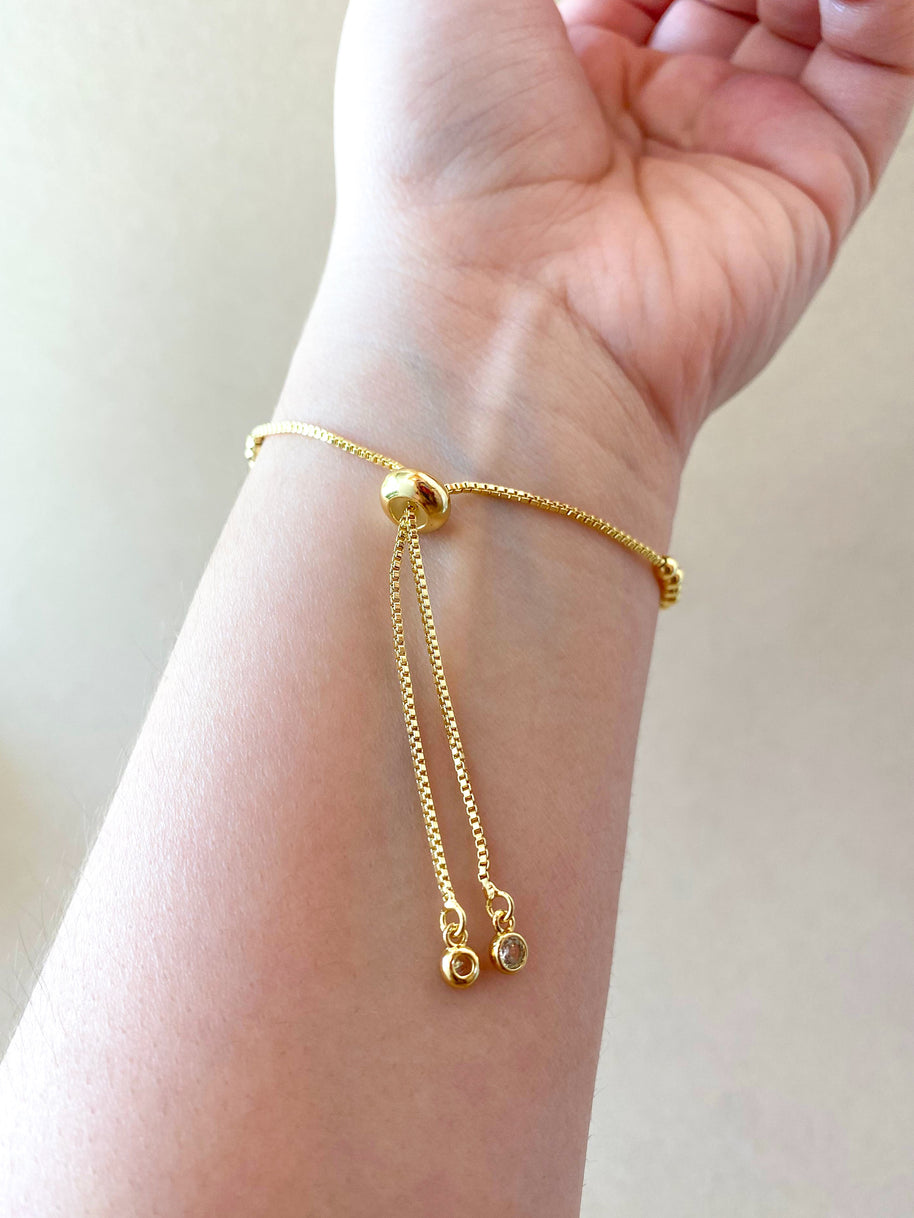 Evil Eye Golden Adjustable Bracelet