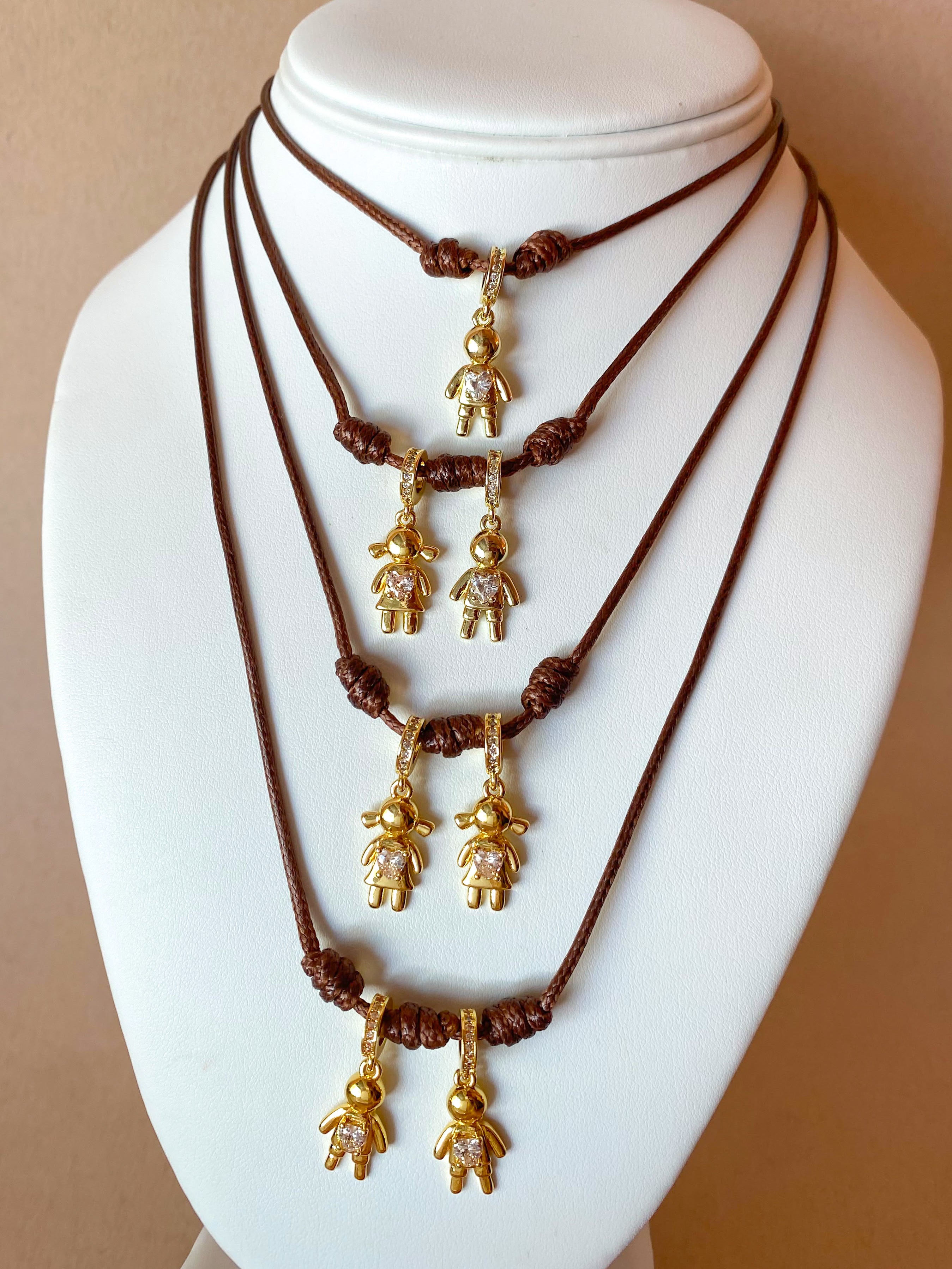 Kids Adjustable Leather Necklaces