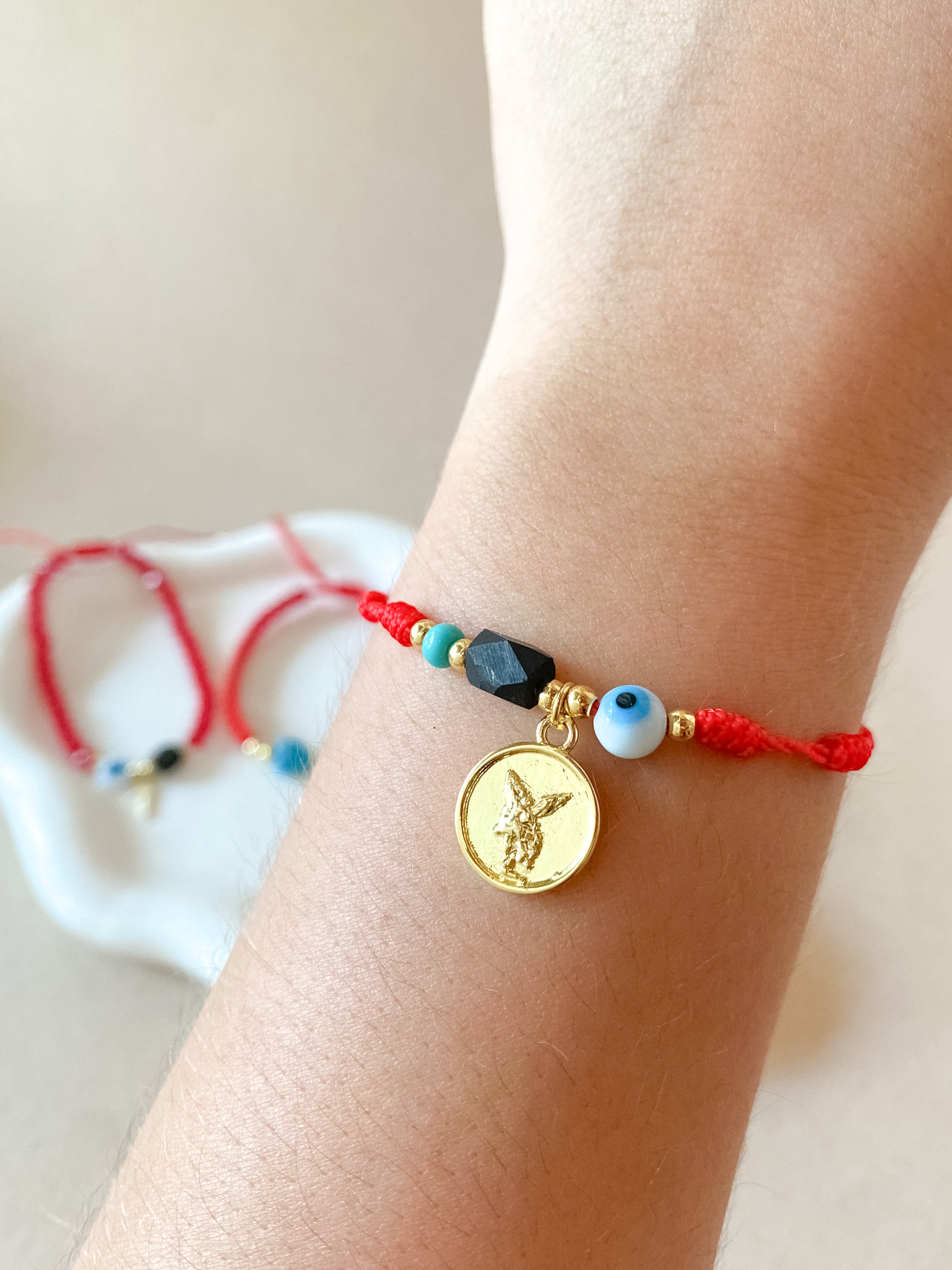 Variety of Red Threads Protection Charms Adjustable Bracelets