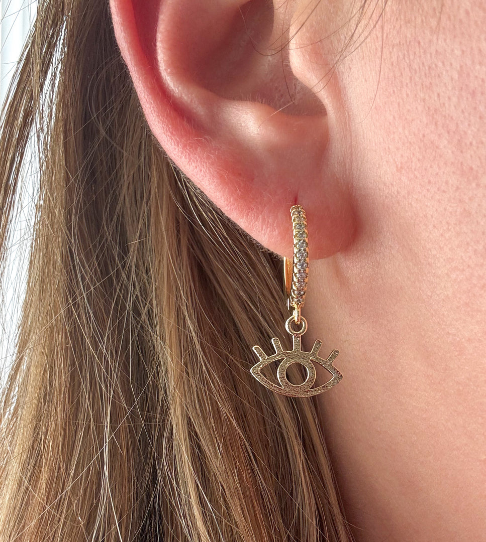 Argollas Shiny Evil Eye